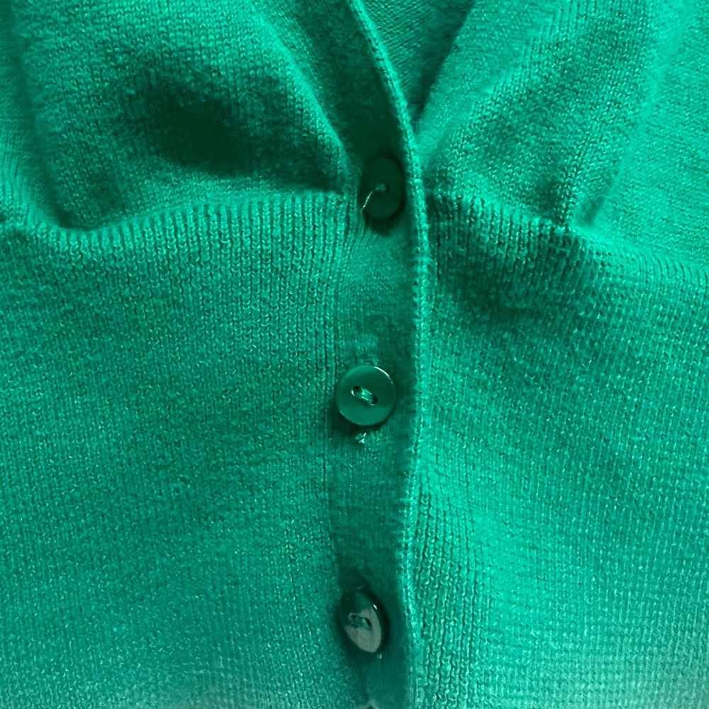 *Women’s Grass Green Cropped Cardigan Mossimo Large - Picture 6 of 8